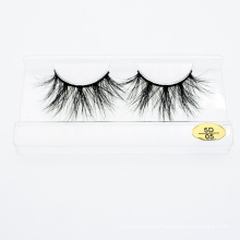 The Private Label High Quality 3D 5D 25mm Real Mink Eyelashes with Customzied Package Boxes
